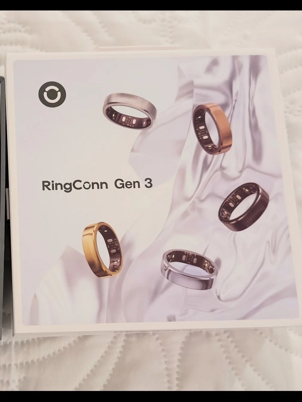 RingConn Gen 3 Smart Ring Matte Black Size 9